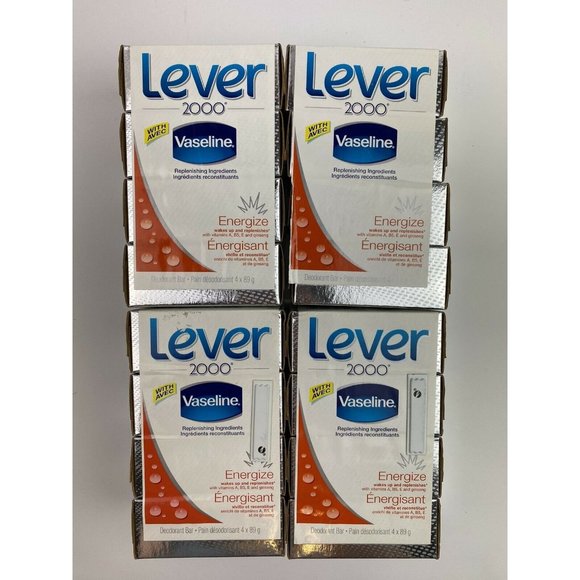 16 X Lever 2000 Energize w /Vaseline + Ginseng & Vitamins Deodorant Bar 89g - Picture 1 of 1